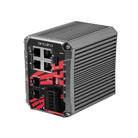 Antaira 6-Port Industrial Compact Gigabit IEEE 802.3bt PoE+ Light Layer 3 Managed Ethernet Switch LMP-C602G-SFP-bt-T-V2